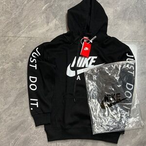 Nike Black Hoodie with White Accents